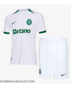 Sporting CP Maglia Gara Trasferta Repliche 2024-25 Bambino Maniche Corte